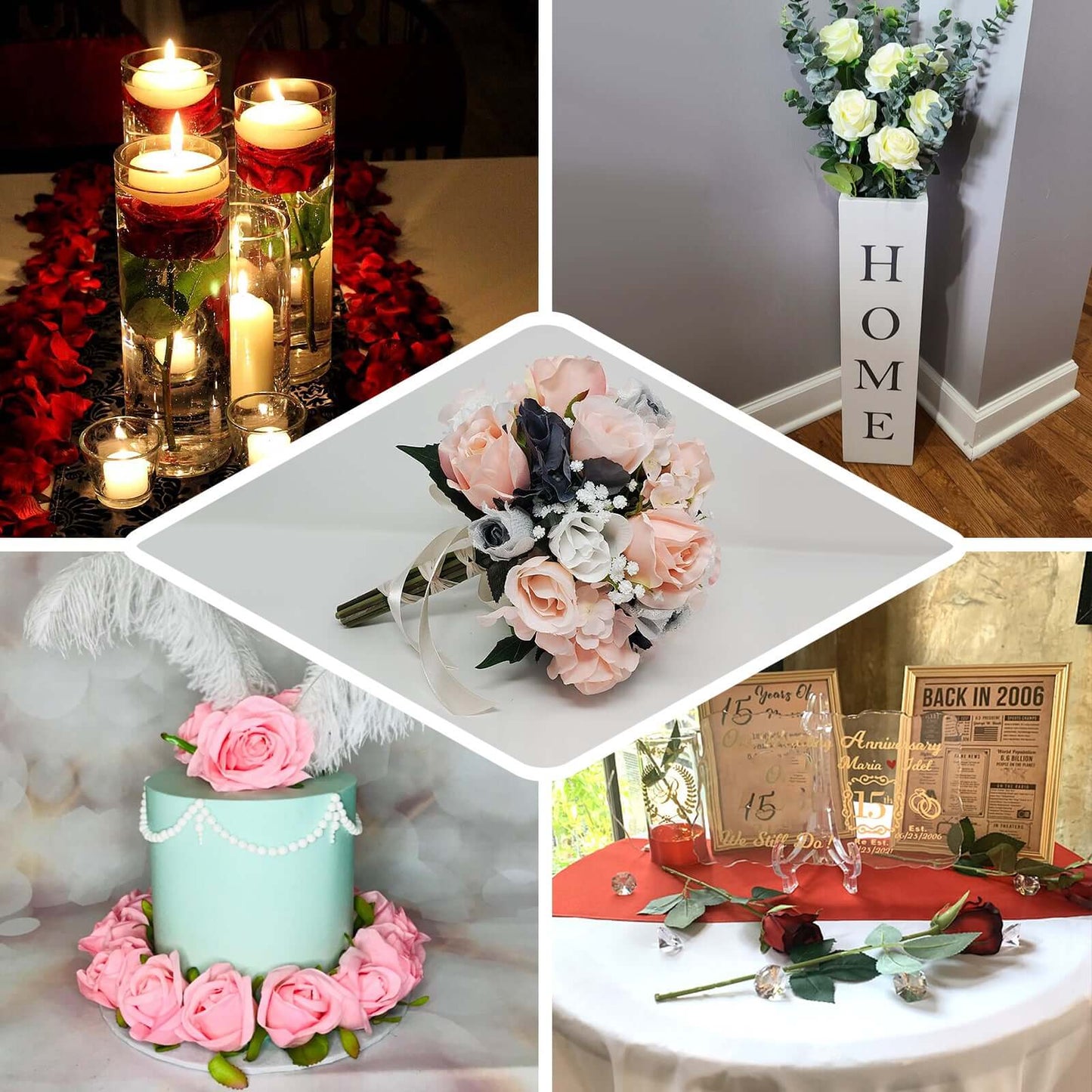 31" 24Pcs Red Long Stem Artificial Silk Roses Flowers - Linen Luxes