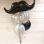 31" Black Mustache Shaped Mylar Balloon, Foil Party Balloons - Linen Luxes