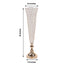 2-Pack Crystal Beaded Trumpet Vase Set Gold - Table Centerpiece for Weddings and Events 32"