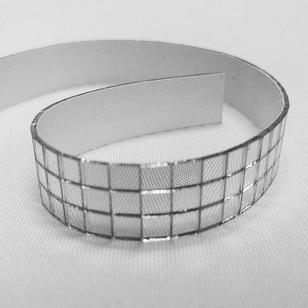 32" Tall Silver Polystone Mirror Mosaic Pedestal Trumpet Floor Vase - Linen Luxes