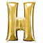 35" Gold Letter and Number Balloons, Shiny Metallic Mylar Foil Helium Air Balloons - Linen Luxes