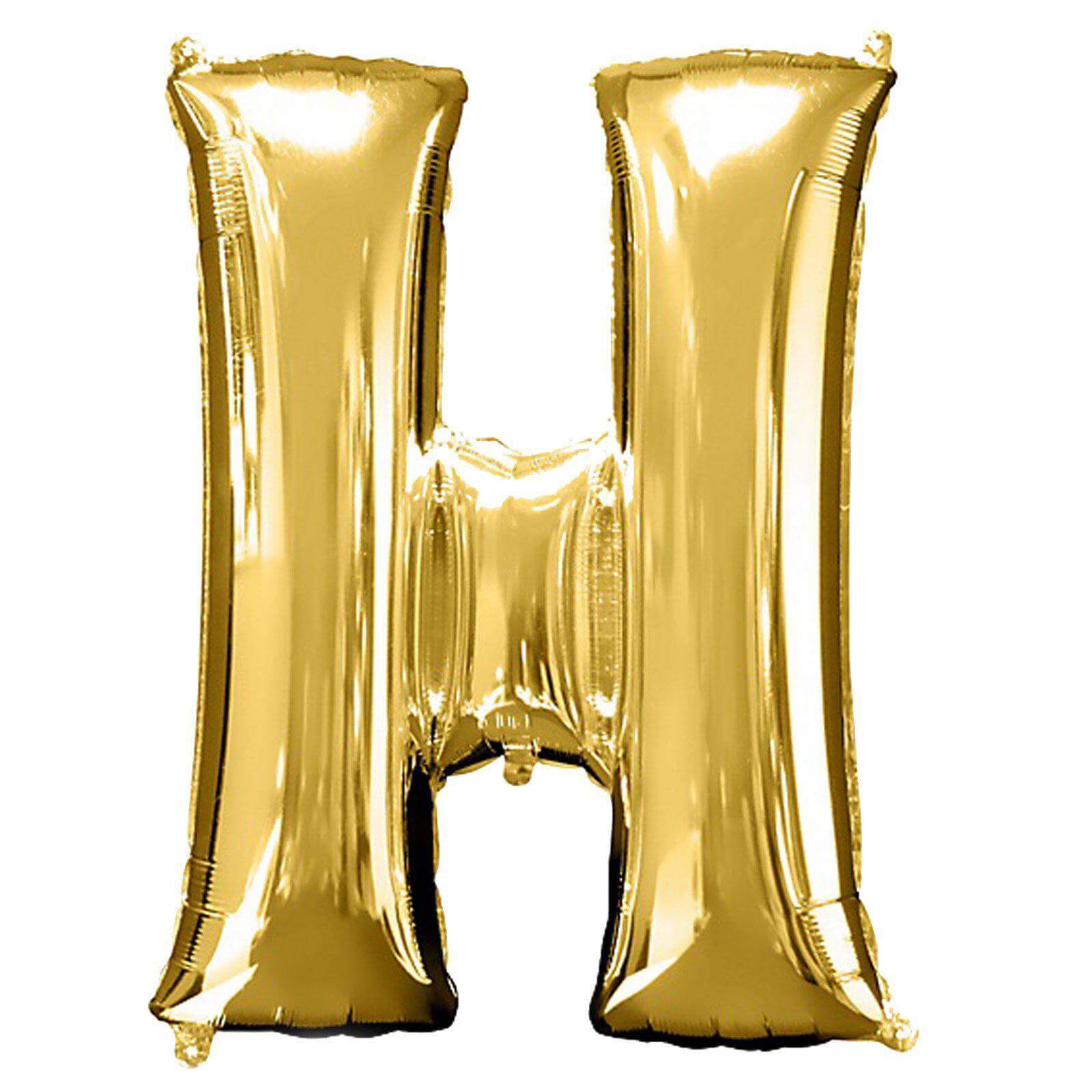 35" Gold Letter and Number Balloons, Shiny Metallic Mylar Foil Helium Air Balloons - Linen Luxes