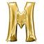 35" Gold Letter and Number Balloons, Shiny Metallic Mylar Foil Helium Air Balloons - Linen Luxes