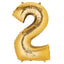 35" Gold Letter and Number Balloons, Shiny Metallic Mylar Foil Helium Air Balloons - Linen Luxes