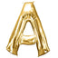 35" Gold Letter and Number Balloons, Shiny Metallic Mylar Foil Helium Air Balloons - Linen Luxes