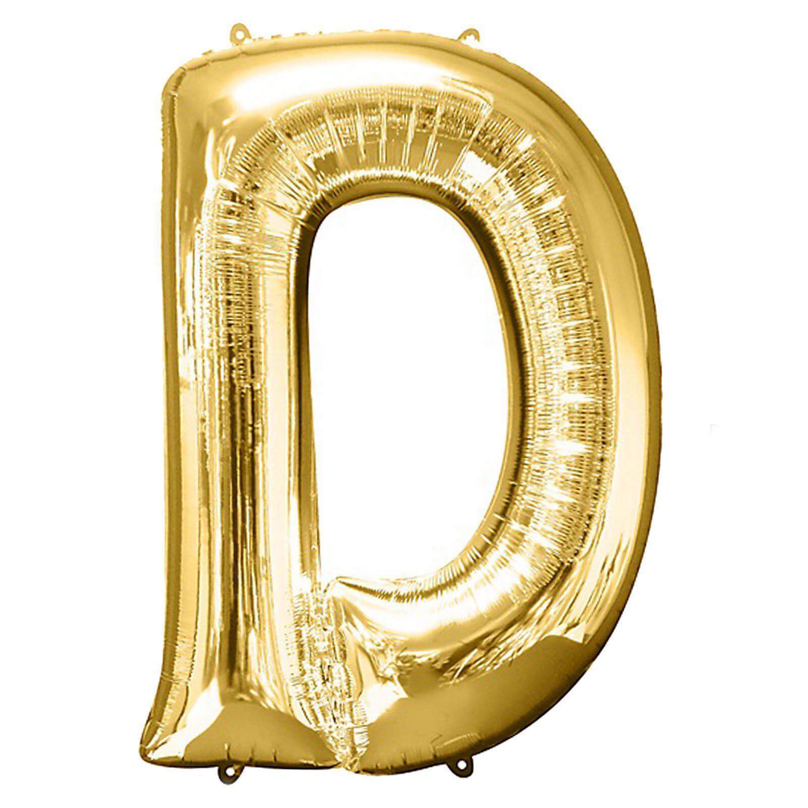 35" Gold Letter and Number Balloons, Shiny Metallic Mylar Foil Helium Air Balloons - Linen Luxes