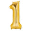 35" Gold Letter and Number Balloons, Shiny Metallic Mylar Foil Helium Air Balloons - Linen Luxes