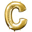 35" Gold Letter and Number Balloons, Shiny Metallic Mylar Foil Helium Air Balloons - Linen Luxes