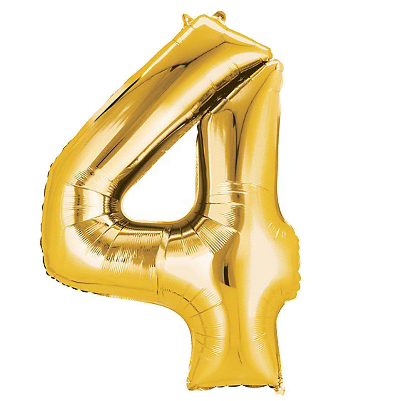 35" Gold Letter and Number Balloons, Shiny Metallic Mylar Foil Helium Air Balloons - Linen Luxes