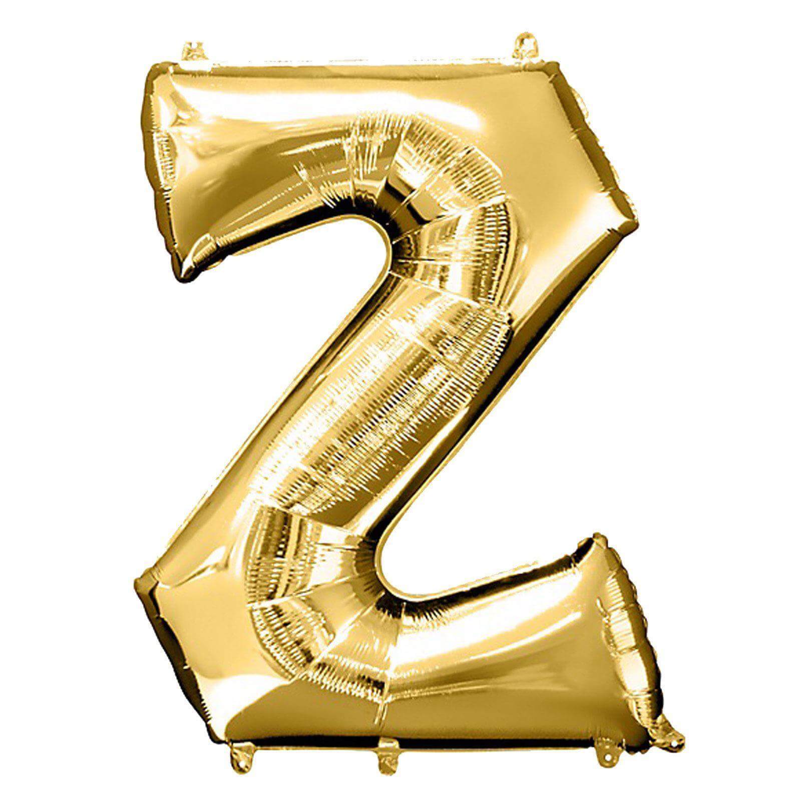 35" Gold Letter and Number Balloons, Shiny Metallic Mylar Foil Helium Air Balloons - Linen Luxes