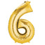 35" Gold Letter and Number Balloons, Shiny Metallic Mylar Foil Helium Air Balloons - Linen Luxes