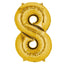 35" Gold Letter and Number Balloons, Shiny Metallic Mylar Foil Helium Air Balloons - Linen Luxes