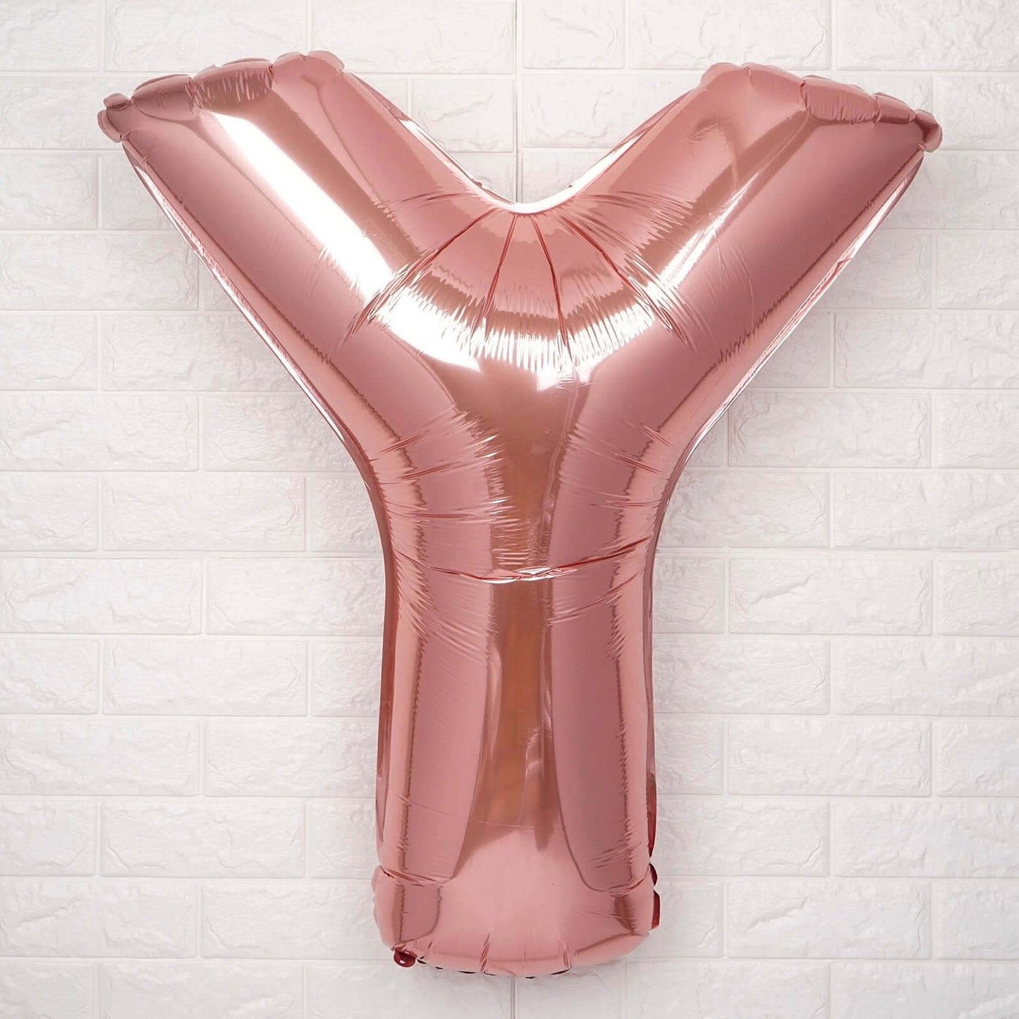 35" Rose Gold Letter and Number Balloons, Metallic Mylar Foil Helium Air Balloons - Linen Luxes