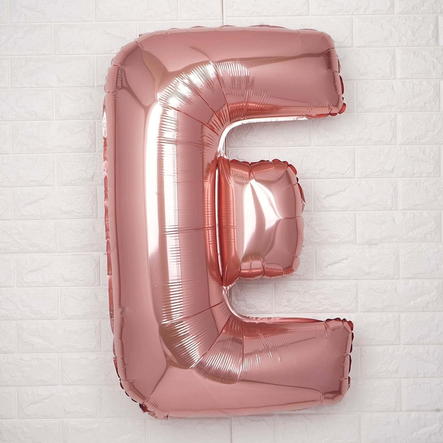 35" Rose Gold Letter and Number Balloons, Metallic Mylar Foil Helium Air Balloons - Linen Luxes