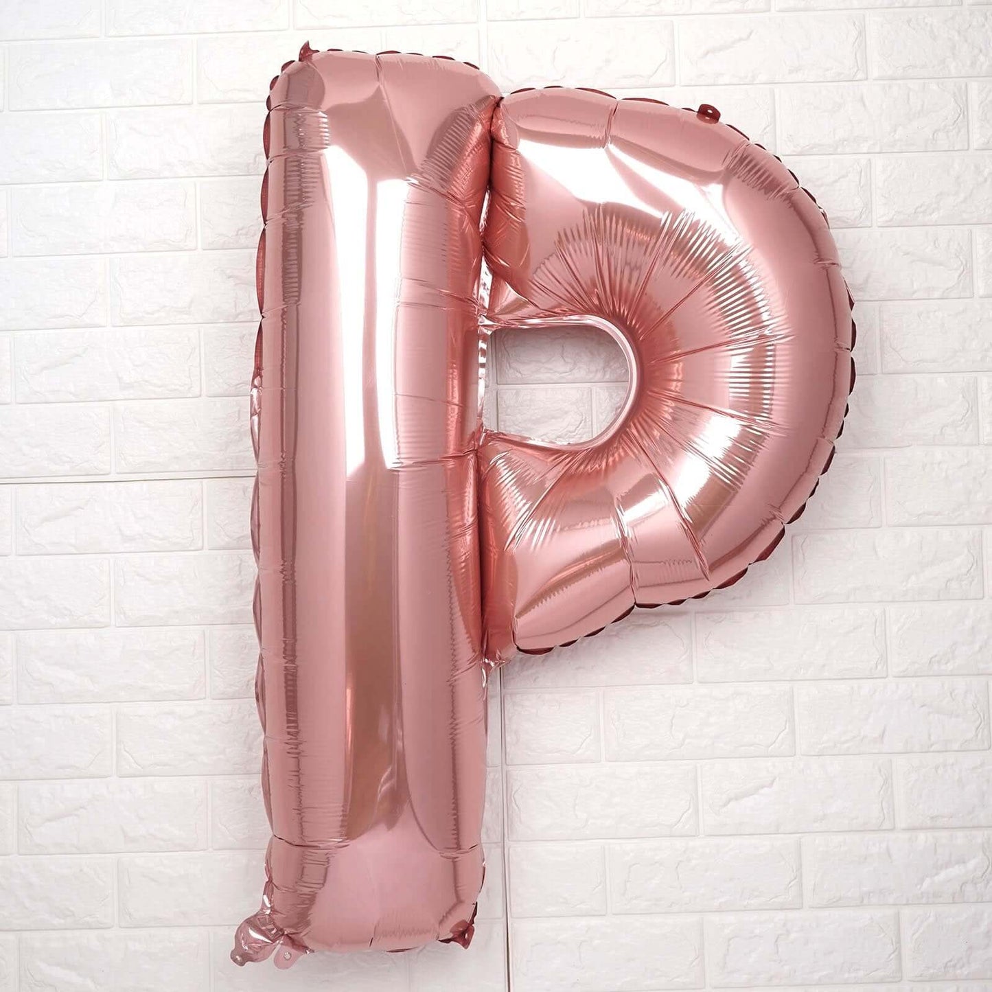 35" Rose Gold Letter and Number Balloons, Metallic Mylar Foil Helium Air Balloons - Linen Luxes