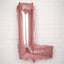 35" Rose Gold Letter and Number Balloons, Metallic Mylar Foil Helium Air Balloons - Linen Luxes