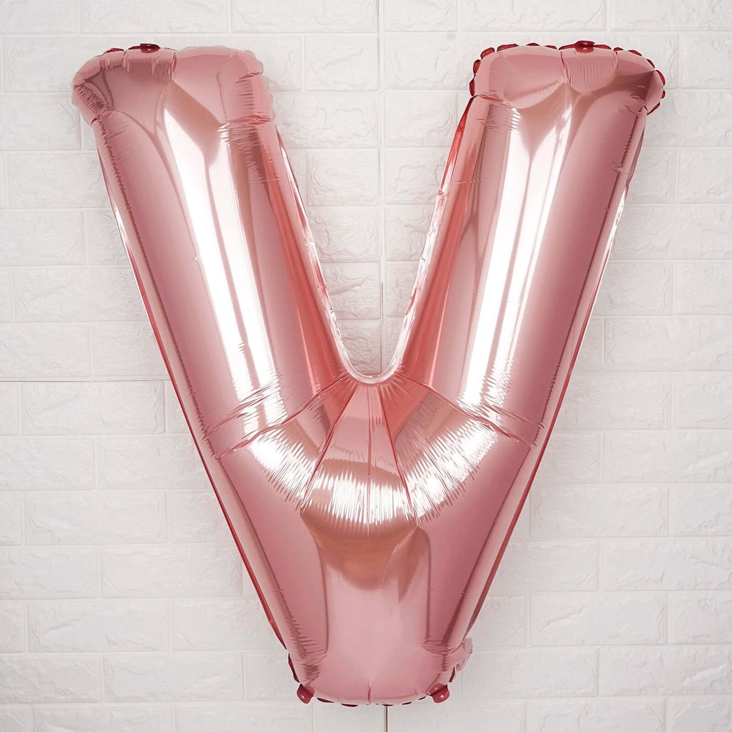 35" Rose Gold Letter and Number Balloons, Metallic Mylar Foil Helium Air Balloons - Linen Luxes