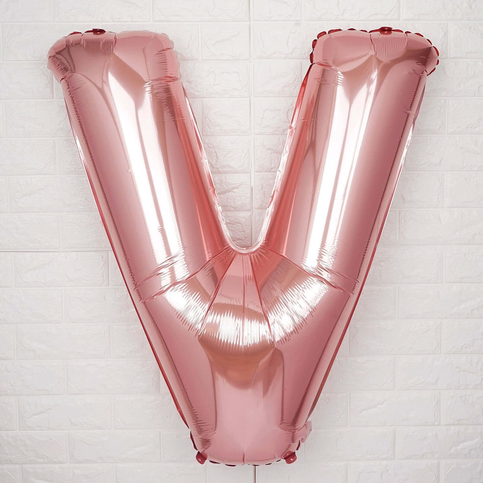 35" Rose Gold Letter and Number Balloons, Metallic Mylar Foil Helium Air Balloons - Linen Luxes
