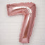 35" Rose Gold Letter and Number Balloons, Metallic Mylar Foil Helium Air Balloons - Linen Luxes