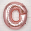 35" Rose Gold Letter and Number Balloons, Metallic Mylar Foil Helium Air Balloons - Linen Luxes