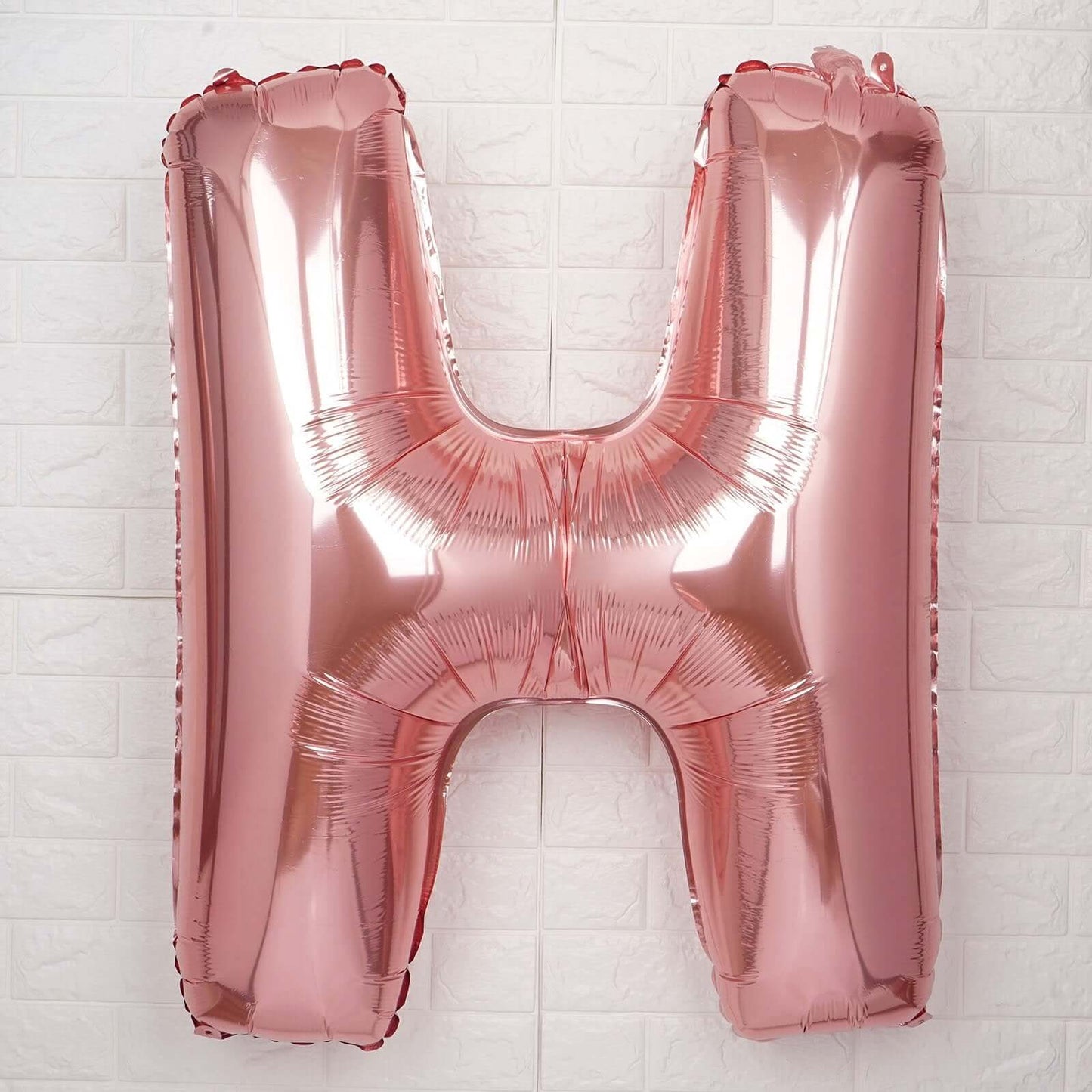 35" Rose Gold Letter and Number Balloons, Metallic Mylar Foil Helium Air Balloons - Linen Luxes