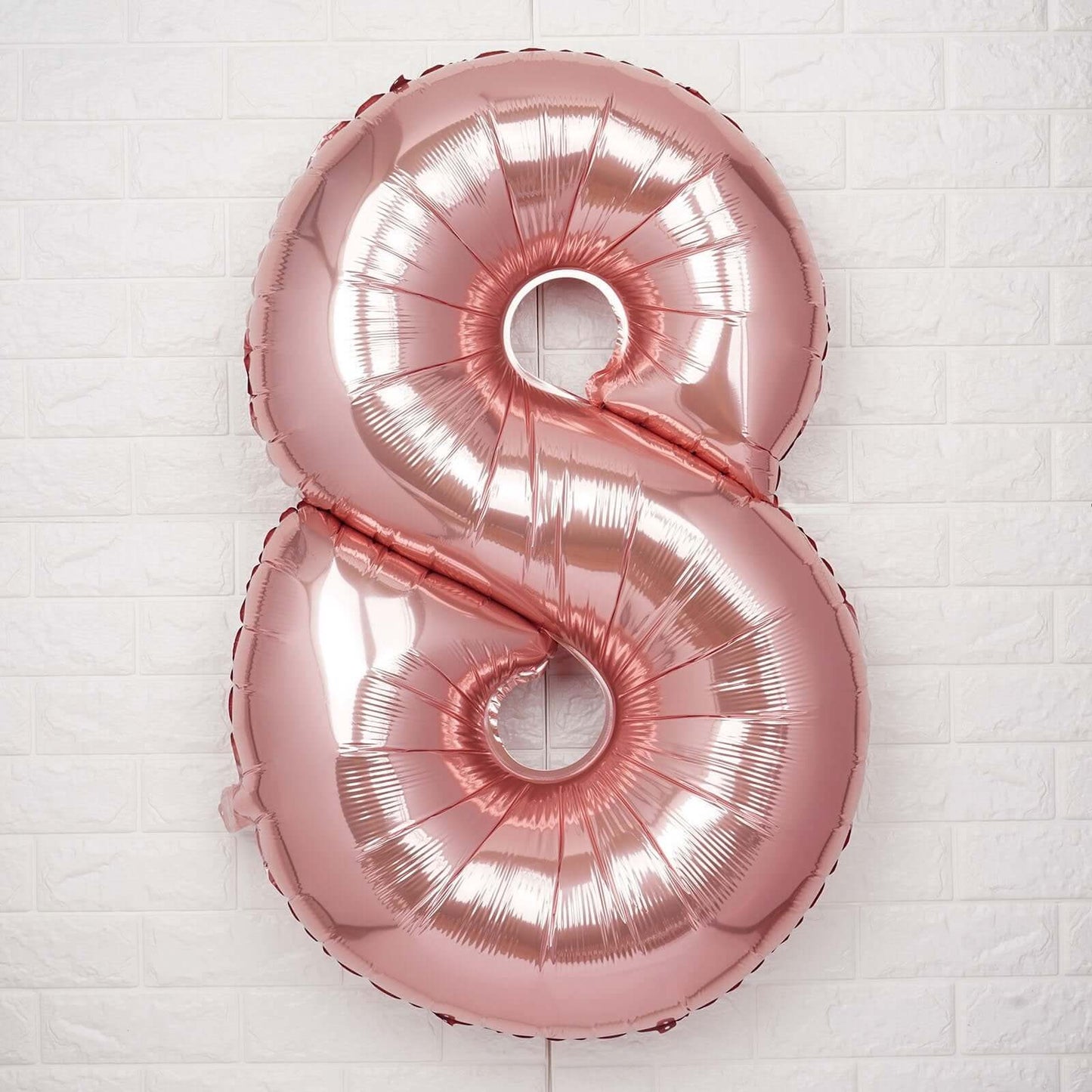 35" Rose Gold Letter and Number Balloons, Metallic Mylar Foil Helium Air Balloons - Linen Luxes