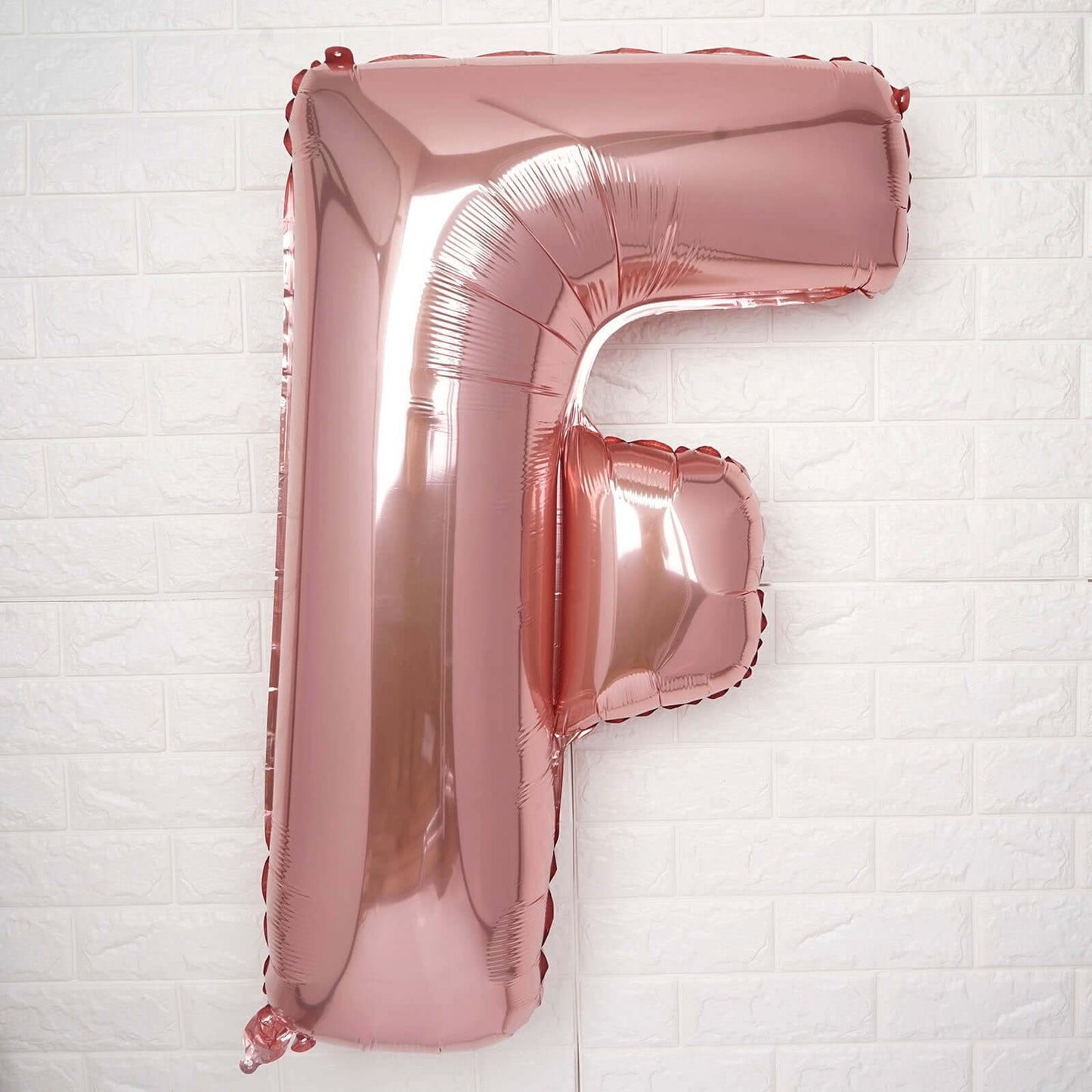 35" Rose Gold Letter and Number Balloons, Metallic Mylar Foil Helium Air Balloons - Linen Luxes