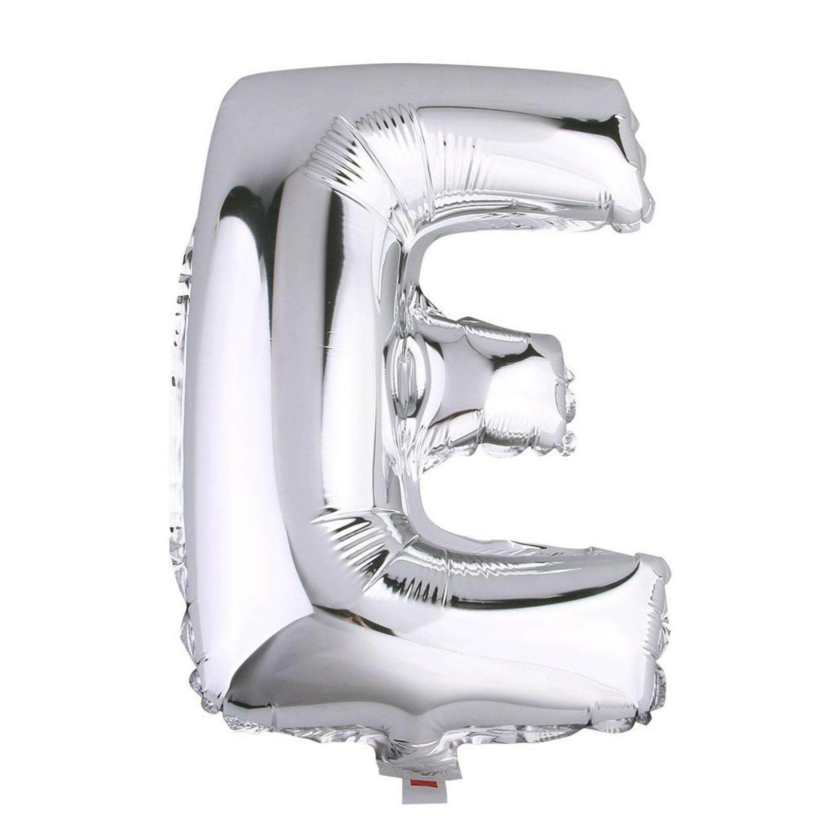 35" Silver Letter and Number Balloons, Metallic Mylar Foil Helium Air Balloons - Linen Luxes