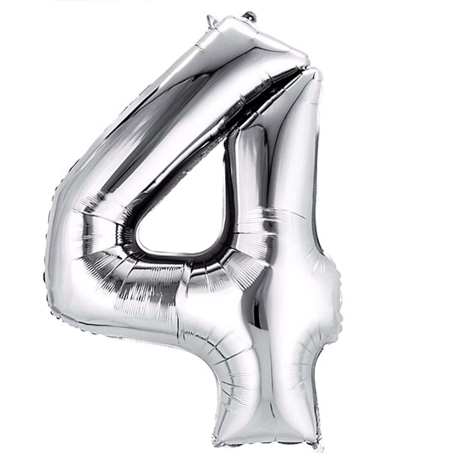 35" Silver Letter and Number Balloons, Metallic Mylar Foil Helium Air Balloons - Linen Luxes