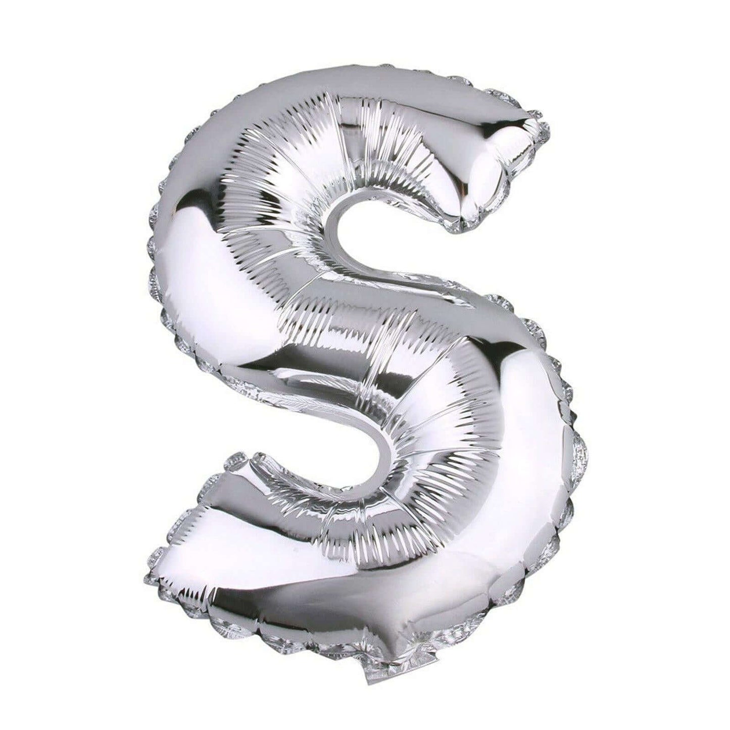 35" Silver Letter and Number Balloons, Metallic Mylar Foil Helium Air Balloons - Linen Luxes