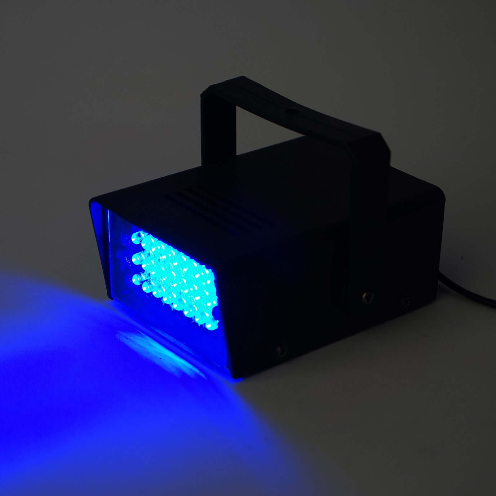 35W Mini Bright Blue Strobe Light with 24 LEDs, Stage Backdrop Uplight with Variable Flash & Speed Control - Linen Luxes