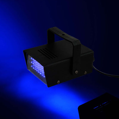 35W Mini Bright Blue Strobe Light with 24 LEDs, Stage Backdrop Uplight with Variable Flash & Speed Control - Linen Luxes