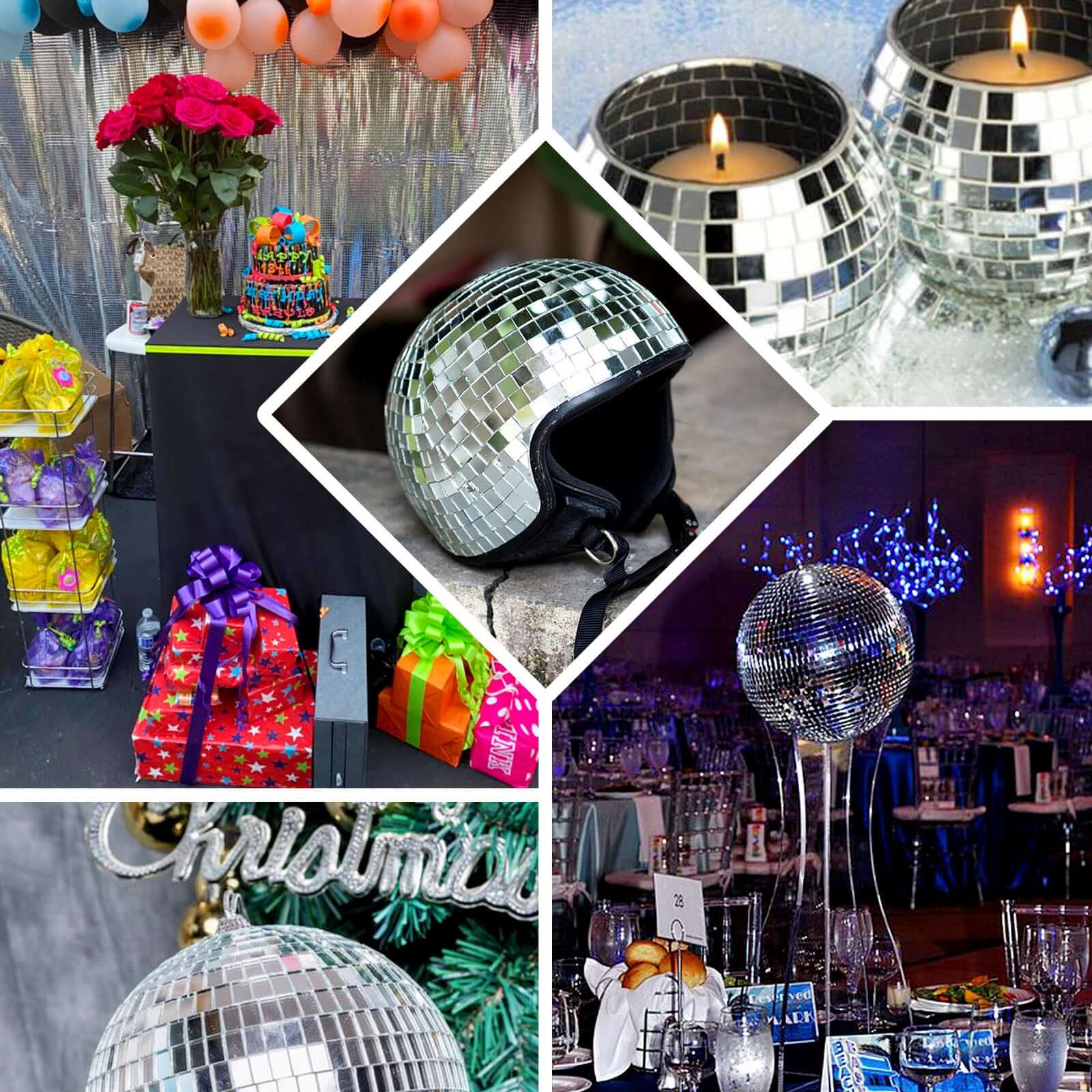 35"x10 Yards Silver Metallic Foil Disco Ball Mirror Fabric By The Bolt, DIY Craft Fabric Roll - Linen Luxes