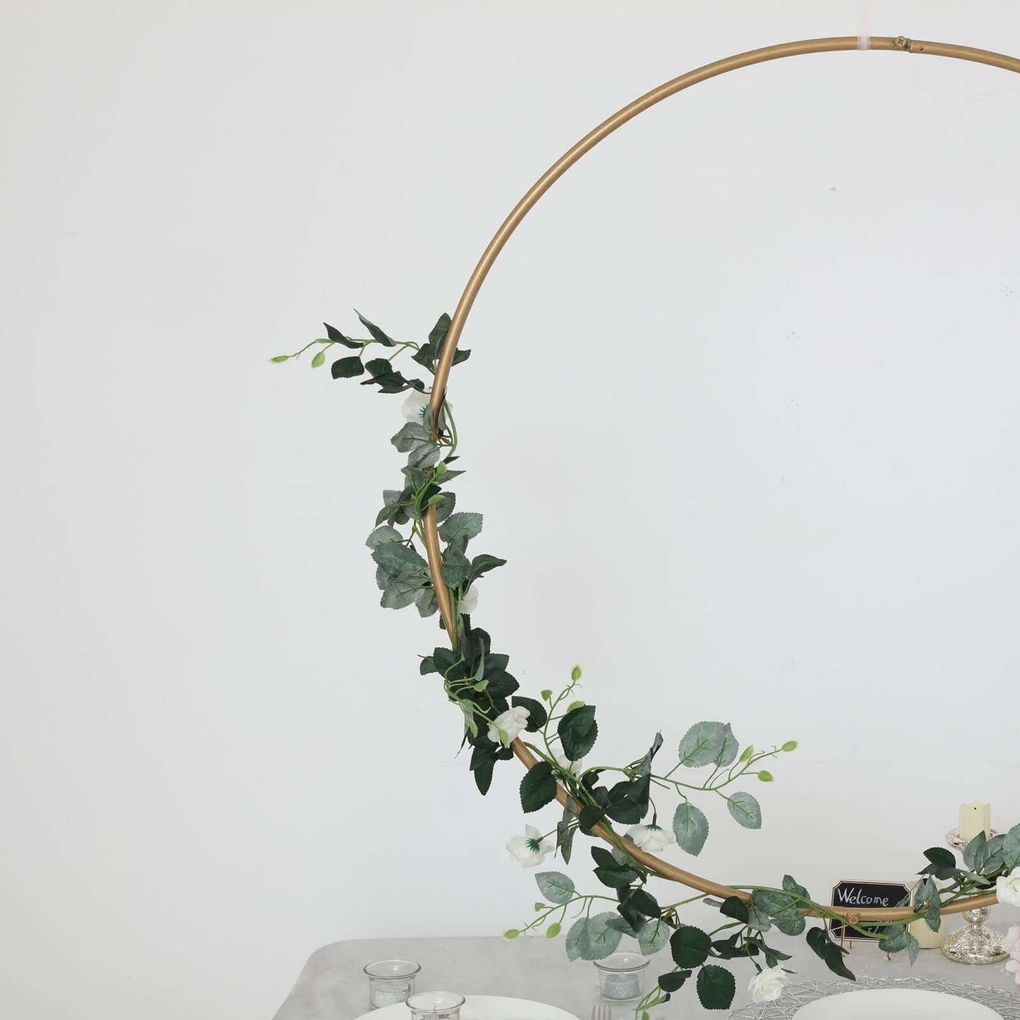 36" Gold Heavy Duty Metal Hoop Wreath, Floral Hoop - Linen Luxes