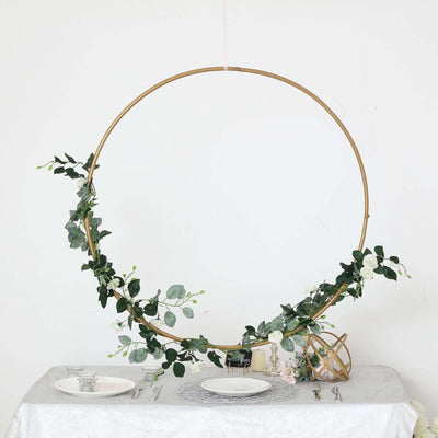 36" Gold Heavy Duty Metal Hoop Wreath, Floral Hoop - Linen Luxes
