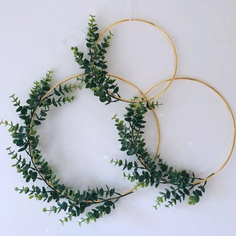 36" Gold Heavy Duty Metal Hoop Wreath, Floral Hoop - Linen Luxes
