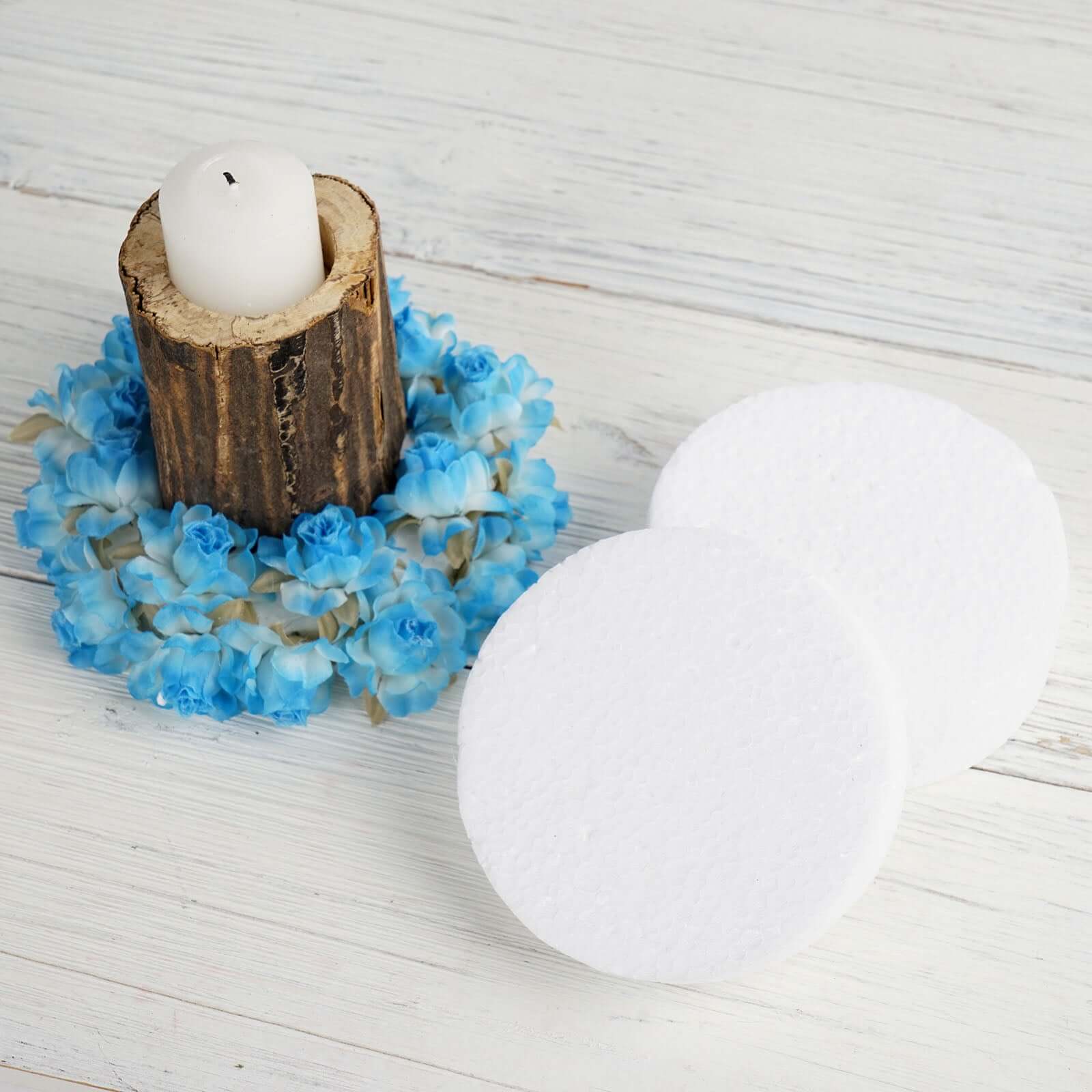 36 Pack 4" White StyroFoam Disc, DIY Polystyrene Foam Craft Supplies - Linen Luxes