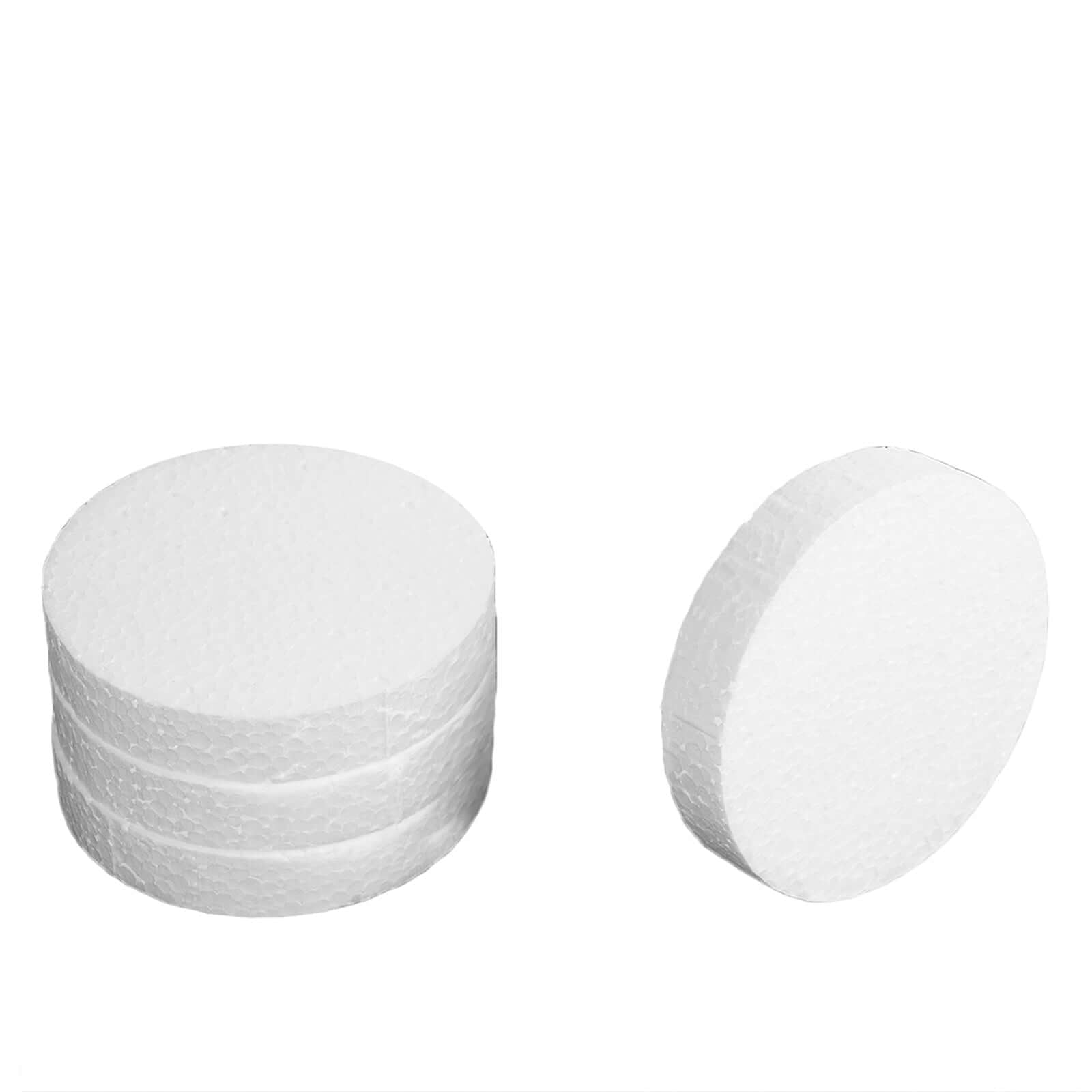 36 Pack 4" White StyroFoam Disc, DIY Polystyrene Foam Craft Supplies - Linen Luxes