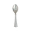 36 - Pack Plastic Tea Coffee Spoons Light Silver Heavy Duty with Fluted Handles - Durable Disposable Cutlery 5" - Linen Luxes