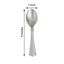36 - Pack Plastic Tea Coffee Spoons Light Silver Heavy Duty with Fluted Handles - Durable Disposable Cutlery 5" - Linen Luxes