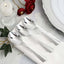 36 - Pack Plastic Tea Coffee Spoons Light Silver Heavy Duty with Fluted Handles - Durable Disposable Cutlery 5" - Linen Luxes