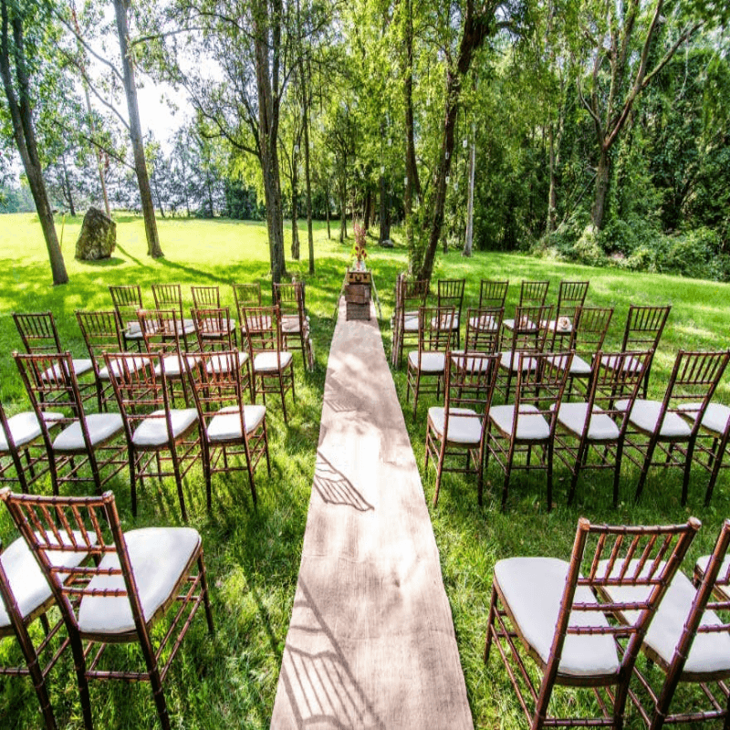 36"x100ft All Natural Jute Burlap Aisle Runner - Linen Luxes