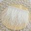 39" White Real Ostrich Feather Fringe Trim With Satin Ribbon Tape - Linen Luxes