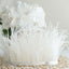 39" White Real Ostrich Feather Fringe Trim With Satin Ribbon Tape - Linen Luxes