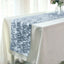 Taffeta Fabric 12"x108" Table Runner Dusty Blue - 3D Leaf Petal Design