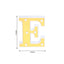 3D Marquee Letter "E" Warm White 6 LED Lights Gold - Chic Light - Up Decor for Events 6" - Linen Luxes