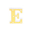 3D Marquee Letter "E" Warm White 6 LED Lights Gold - Chic Light - Up Decor for Events 6" - Linen Luxes