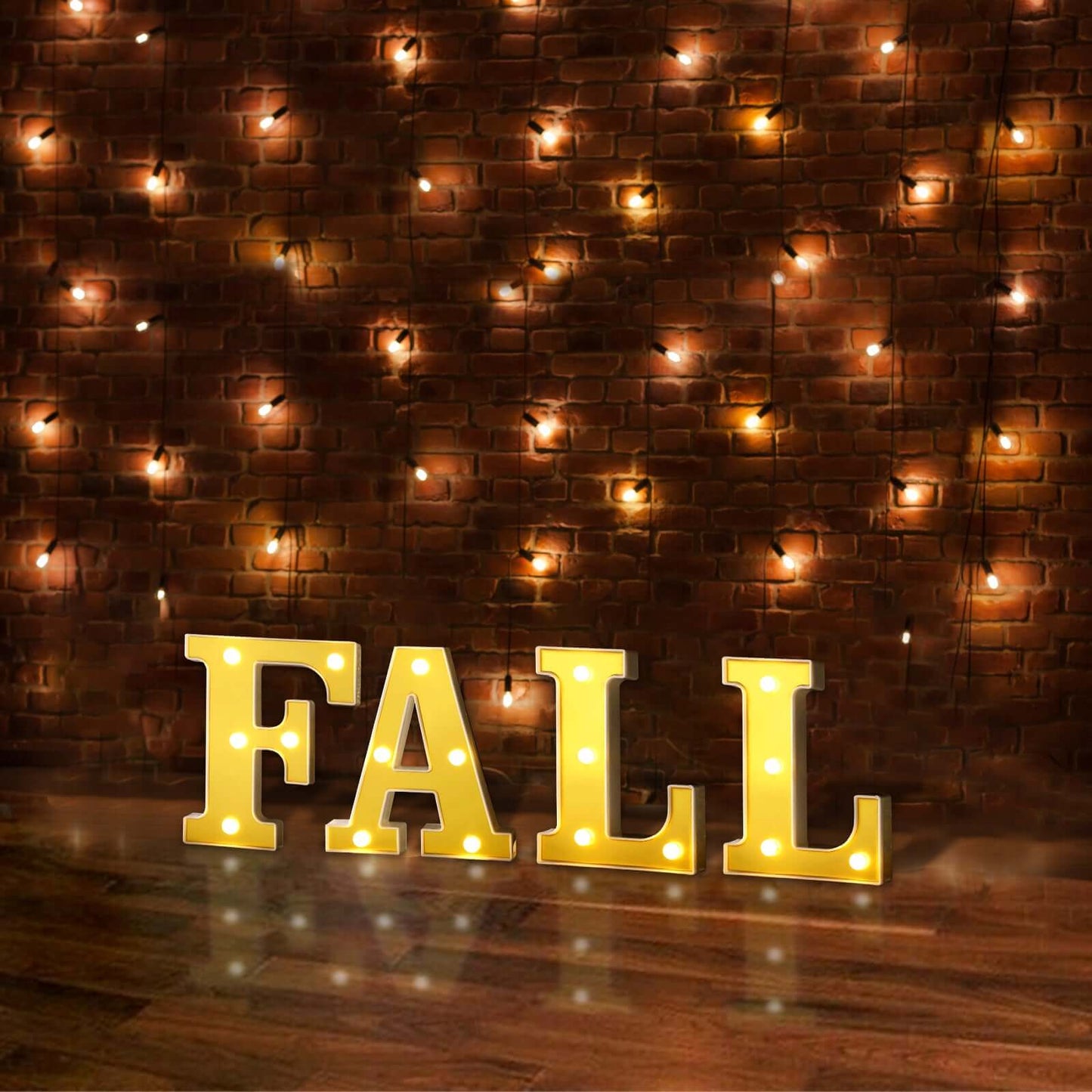 3D Marquee Letter "F" Warm White 5 LED Lights Gold - Chic Light - Up Decor for Events 6" - Linen Luxes