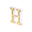 3D Marquee Letter "H" Warm White 6 LED Lights Gold - Chic Light - Up Decor for Events 6" - Linen Luxes