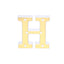 3D Marquee Letter "H" Warm White 6 LED Lights Gold - Chic Light - Up Decor for Events 6" - Linen Luxes
